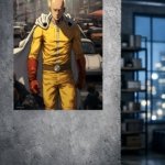 Yellow-Suited City Hero metal wall art print, view 4