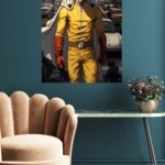 Yellow-Suited City Hero metal wall art print, view 5