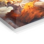 Golden Flame Warrior metal wall art print, view 2