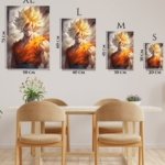 Golden Flame Warrior metal wall art print, view 6