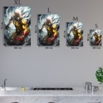 Golden Caped Hero in Flight metal wall art print, view 6