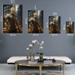 Golden Cyborg Sentinel metal wall art print, view 6