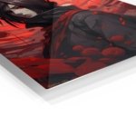 Crimson Petal Shadow Warrior metal wall art print, view 2