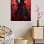 Crimson Petal Shadow Warrior metal wall art print, view 5
