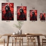 Crimson Petal Shadow Warrior metal wall art print, view 6