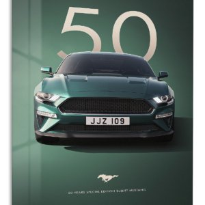 Green Mustang 50th Anniversary metal wall art print