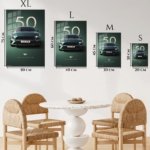 Green Mustang 50th Anniversary metal wall art print, view 6
