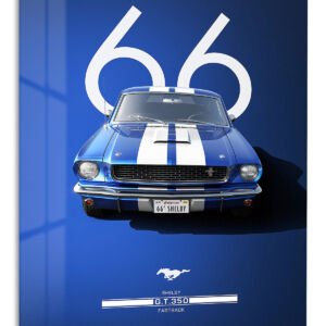 1966 Blue Shelby GT350 metal wall art print