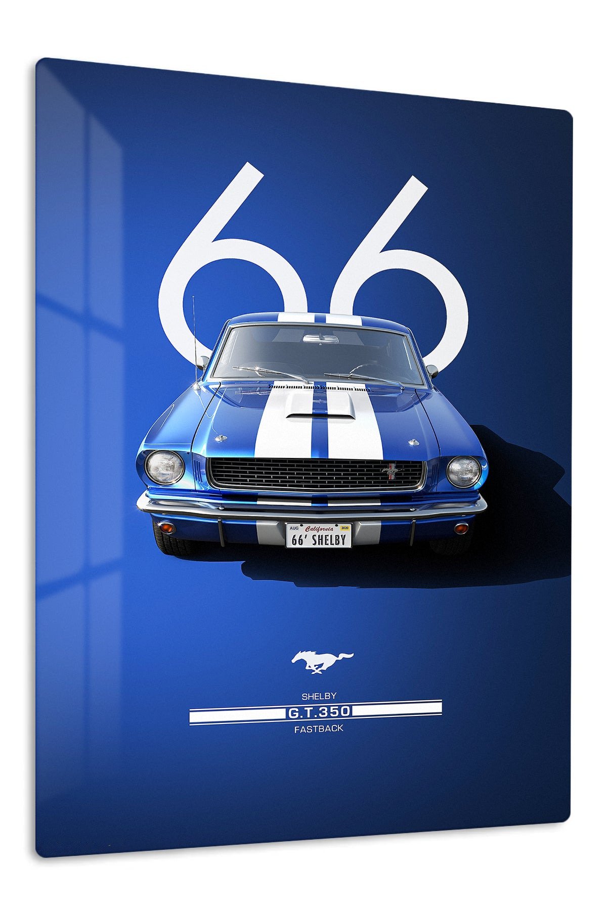 1966 Blue Shelby GT350 metal wall art print