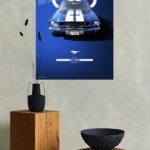 1966 Blue Shelby GT350 metal wall art print, view 4