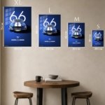 1966 Blue Shelby GT350 metal wall art print, view 6