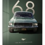 1968 Green Mustang Front View metal wall art print