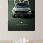 1968 Green Mustang Front View metal wall art print, view 4