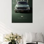 1968 Green Mustang Front View metal wall art print, view 5