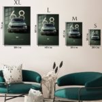 1968 Green Mustang Front View metal wall art print, view 6
