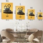 1969 Yellow Mustang Boss 302 metal wall art print, view 6