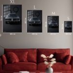 1969 Black Dodge Charger R/T metal wall art print, view 6