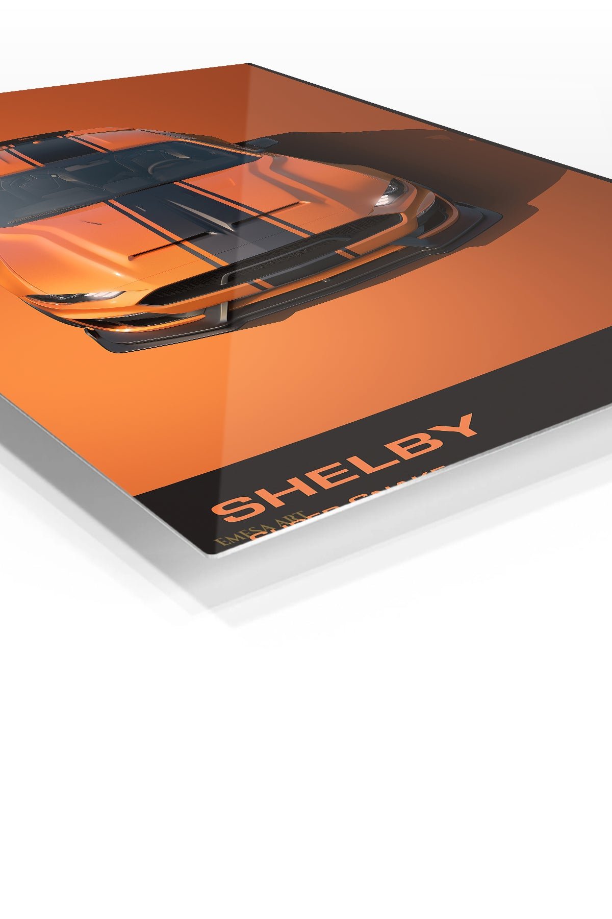2020 Orange Shelby Super Snake metal wall art print, view 2