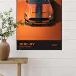 2020 Orange Shelby Super Snake metal wall art print, view 4