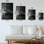 1968 Green Ford Mustang Bullitt metal wall art print, view 6