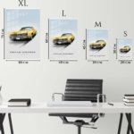 1967 Yellow Cadillac Eldorado metal wall art print, view 6