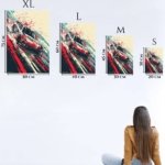 Red White Stock Car Splash metal wall art print, view 6