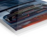 Black Porsche GT3 RS Rear View metal wall art print, view 2
