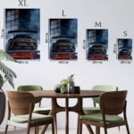 Black Porsche GT3 RS Rear View metal wall art print, view 6