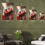 Red Endurance Race Car Motion metal wall art print, view 6
