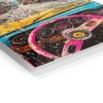 Pop Art Sports Car City Drive metal wall art print, view 2