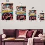 Pop Art Sports Car City Drive metal wall art print, view 6