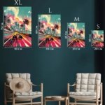 Retro Formula Racing Miami metal wall art print, view 6