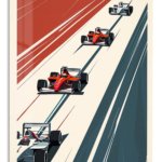 Open-Wheel Racing Grid metal wall art print