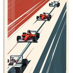 Open-Wheel Racing Grid metal wall art print