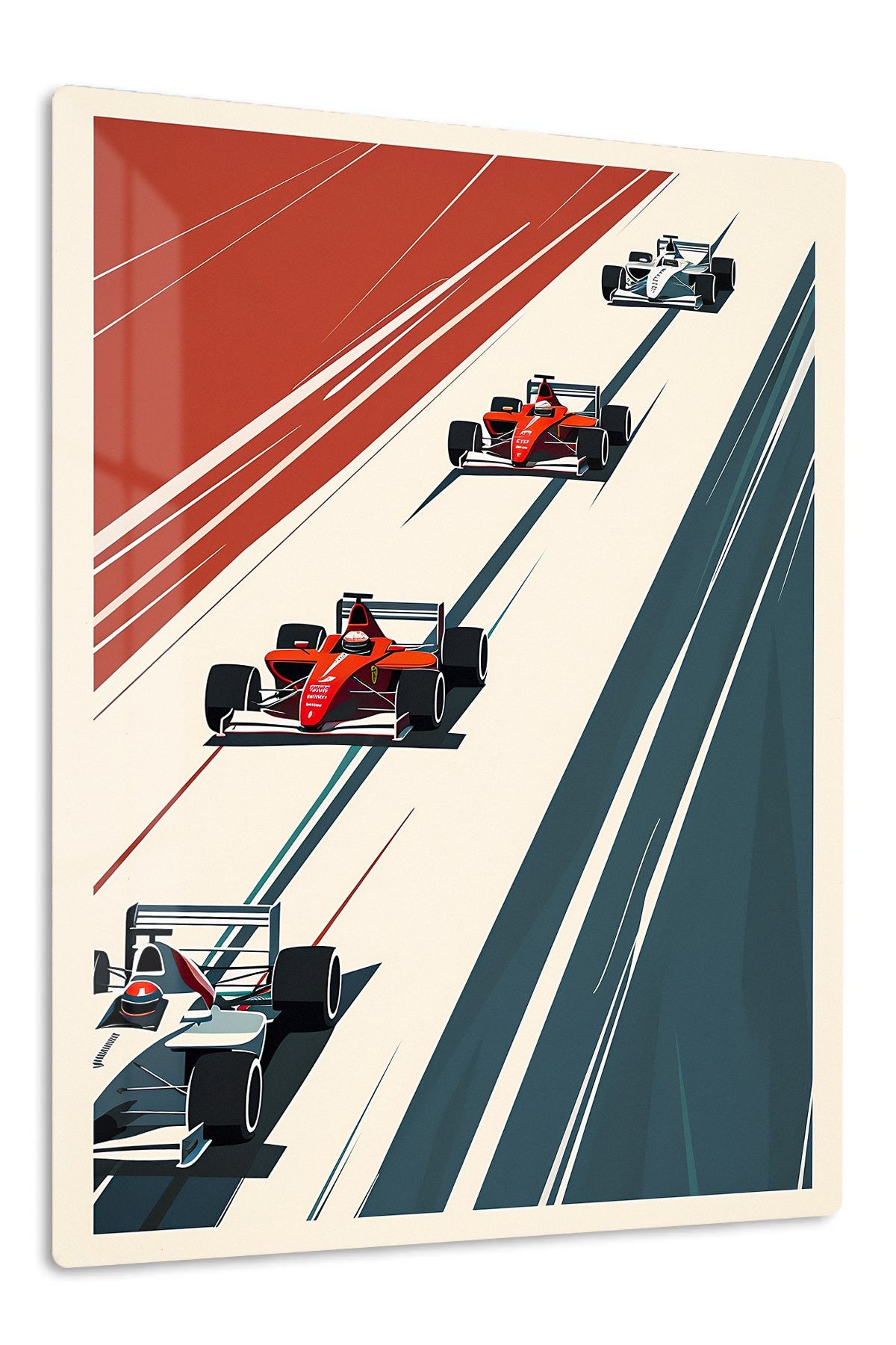 Open-Wheel Racing Grid metal wall art print