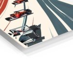 Open-Wheel Racing Grid metal wall art print, view 2