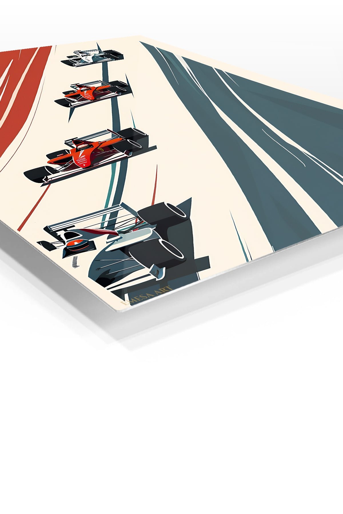 Open-Wheel Racing Grid metal wall art print, view 2