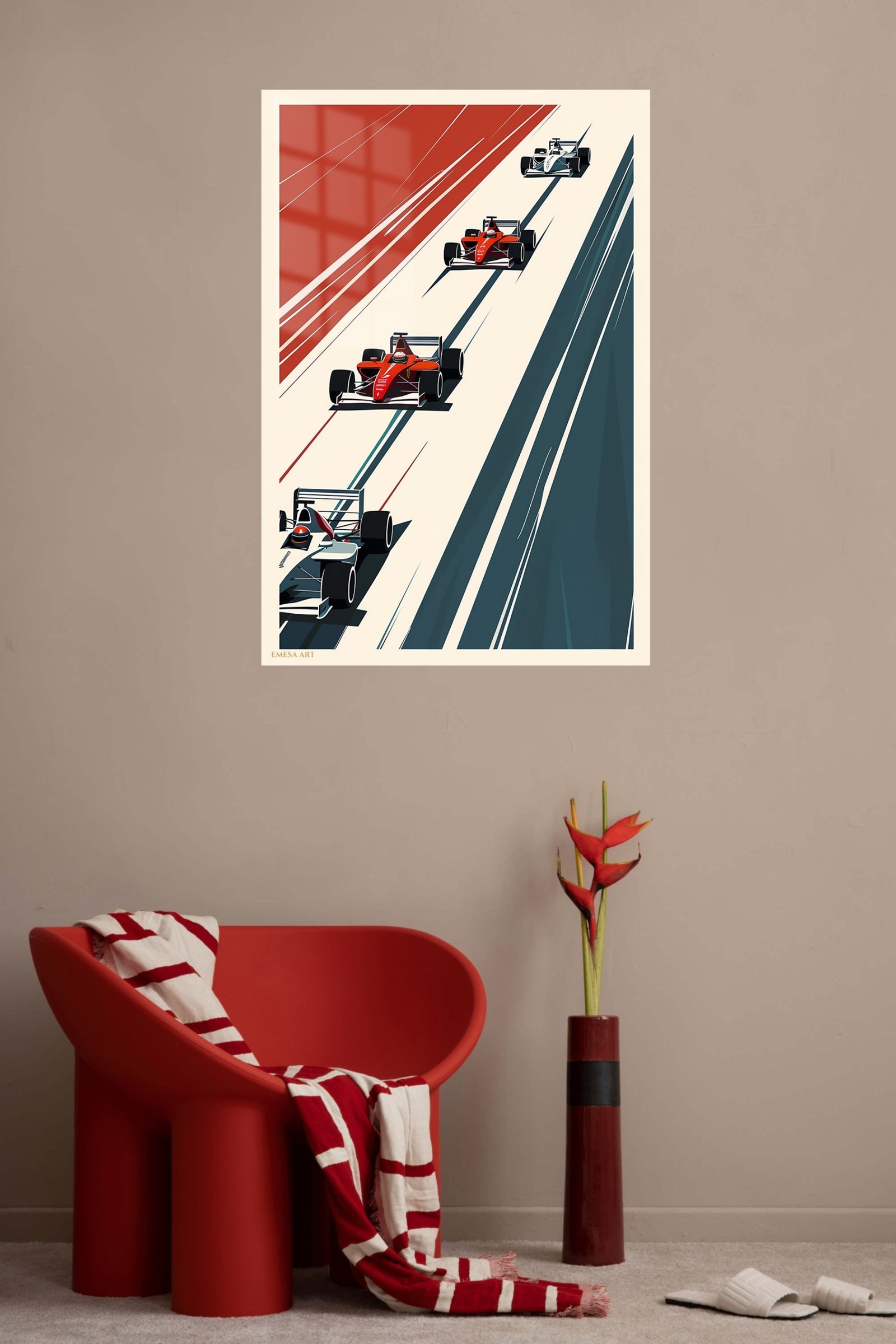 Open-Wheel Racing Grid metal wall art print, view 5