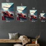 Red Racing Car at the Starting Grid metal wall art print, view 6