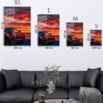 Midnight Sports Coupe at Sunset metal wall art print, view 6