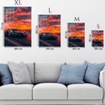 Midnight Supercar at Fiery Sunset metal wall art print, view 6