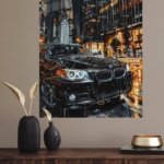Rainy City Luxury Sedan metal wall art print, view 4