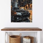 Rainy City Luxury Sedan metal wall art print, view 5