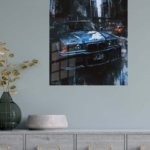 Midnight City Sports Sedan metal wall art print, view 4