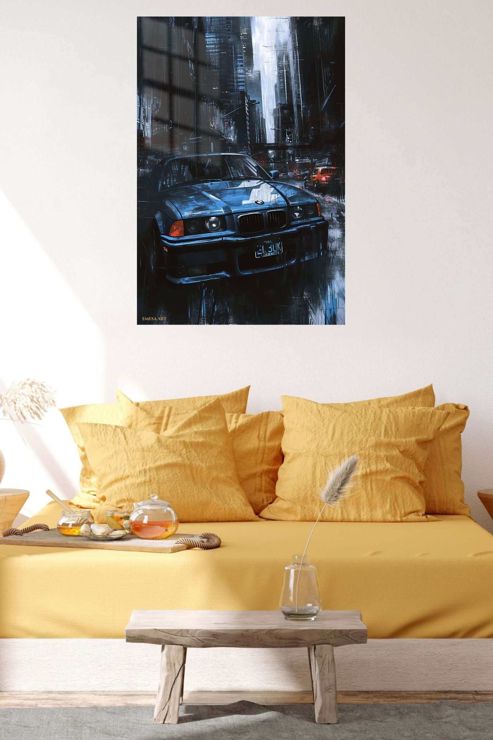 Midnight City Sports Sedan metal wall art print, view 5