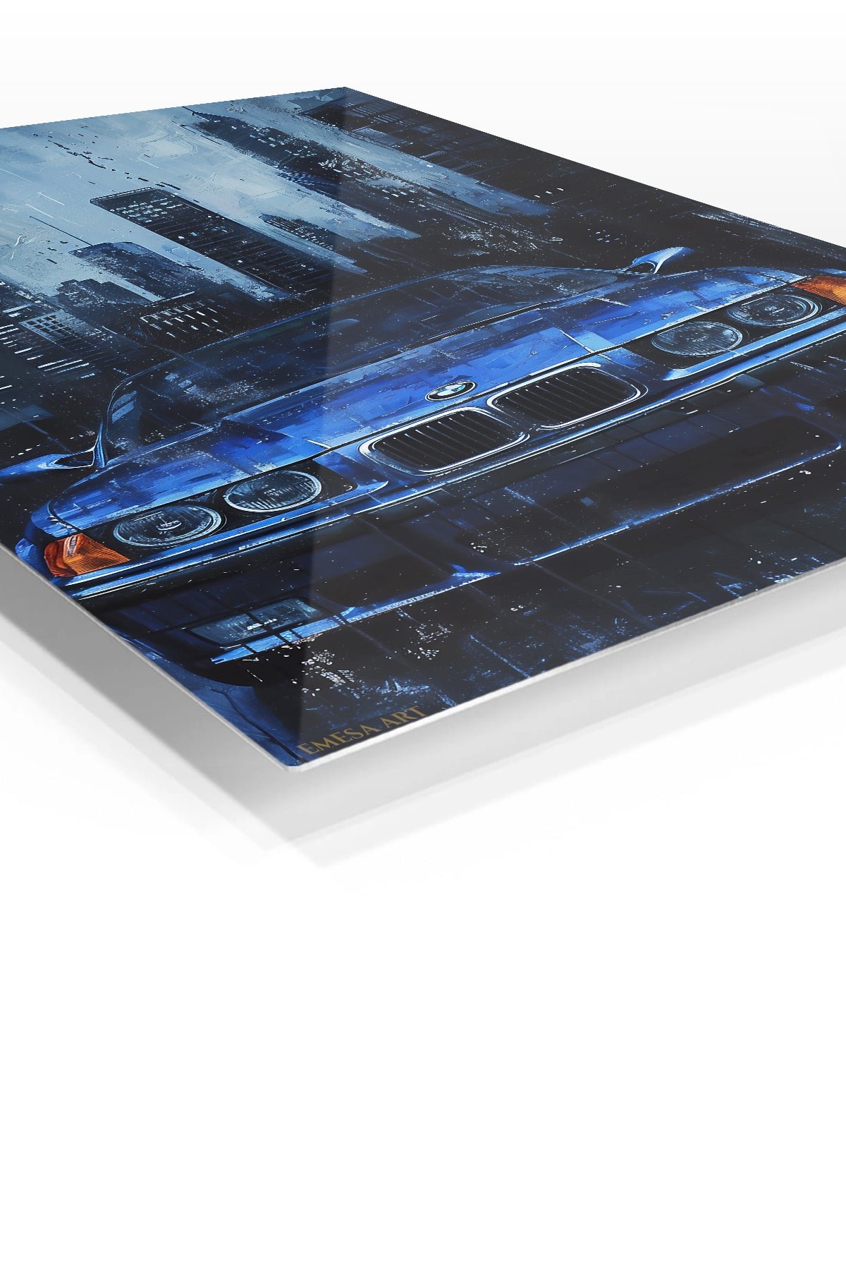 Midnight Blue City Cruiser metal wall art print, view 2