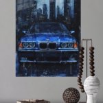 Midnight Blue City Cruiser metal wall art print, view 4