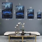 Midnight Blue City Cruiser metal wall art print, view 6