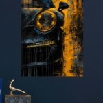 Midnight Coupe in Amber metal wall art print, view 4