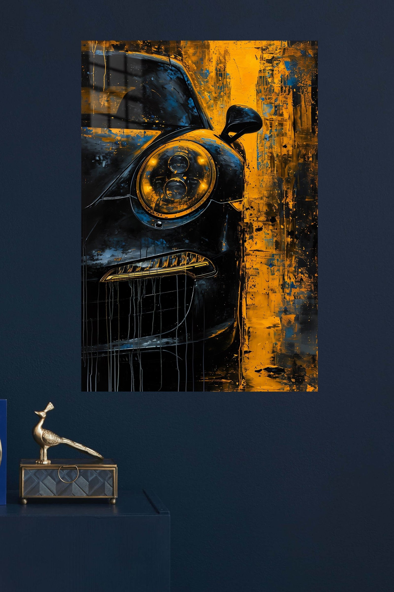 Midnight Coupe in Amber metal wall art print, view 4